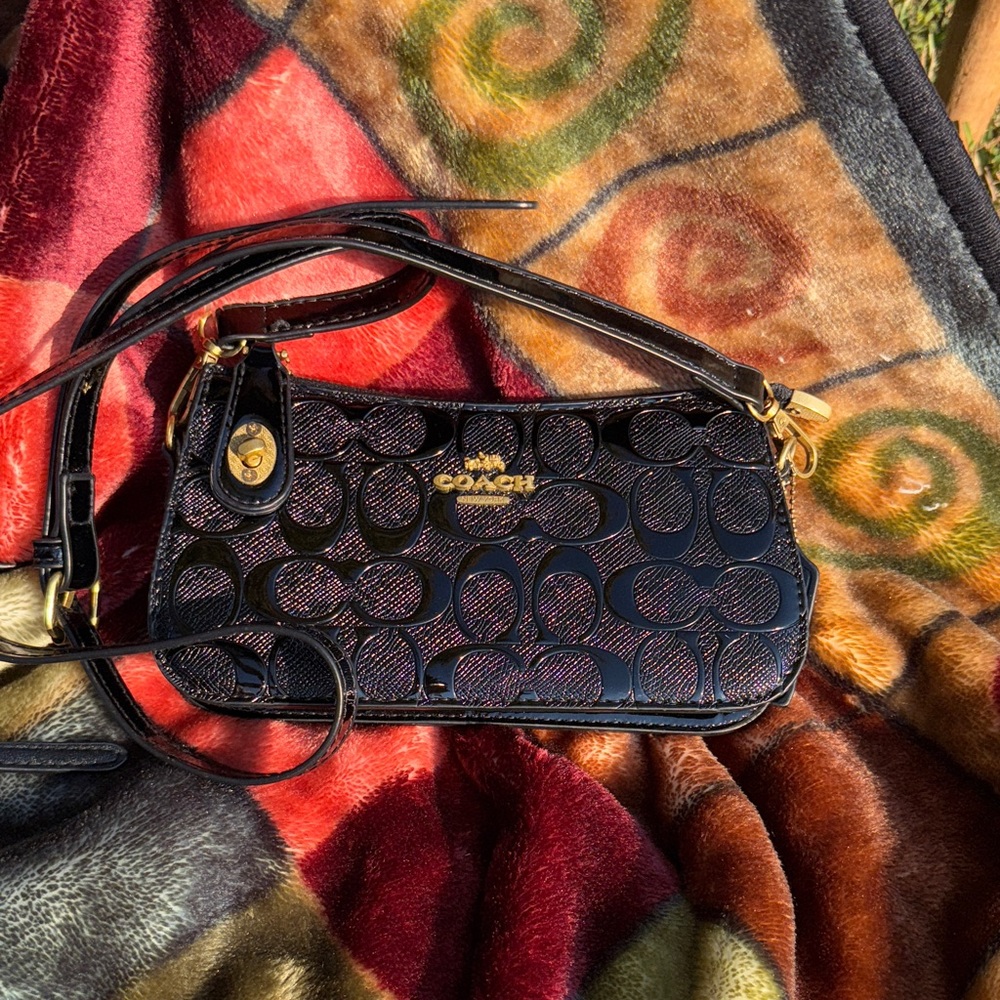 Coach Black and Gold Crossbody Bag